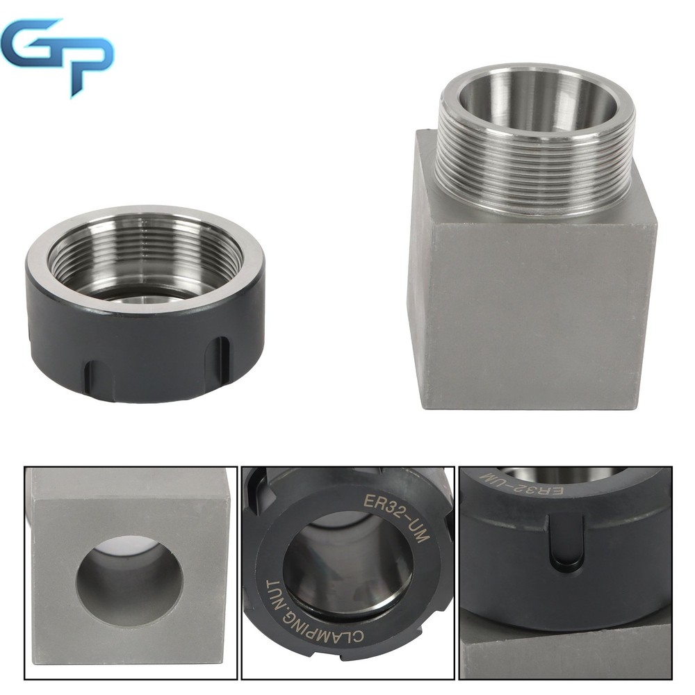 ER32 Collet Block Spring Hex & Square Chuck Holder For CNC Machine
