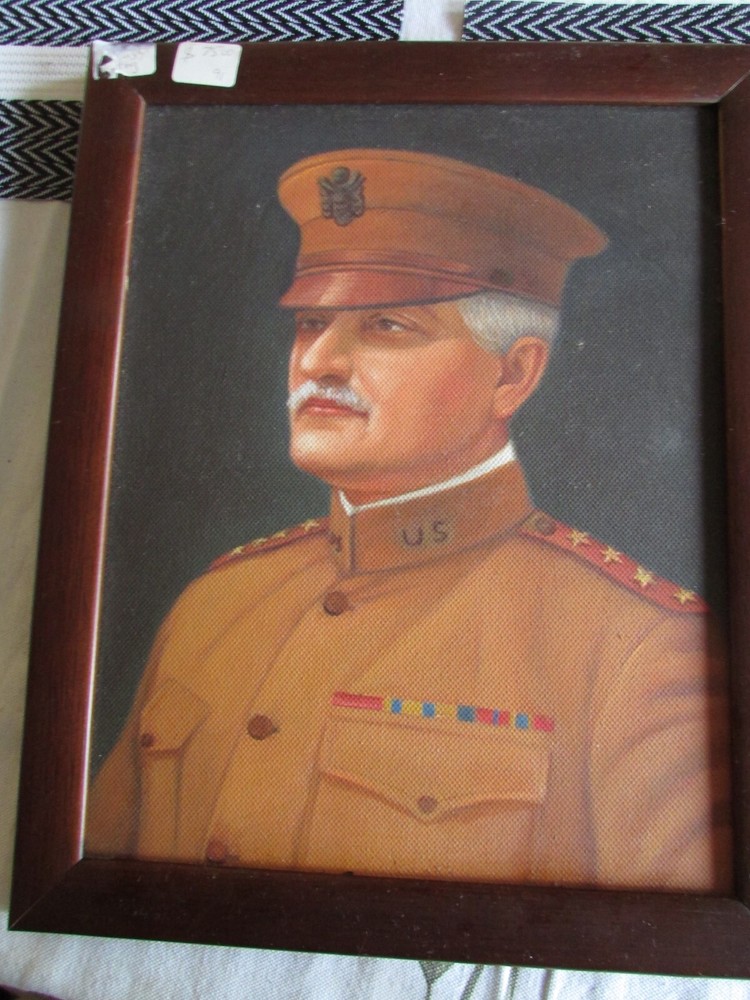 WW1 General Pershing Oil Painting