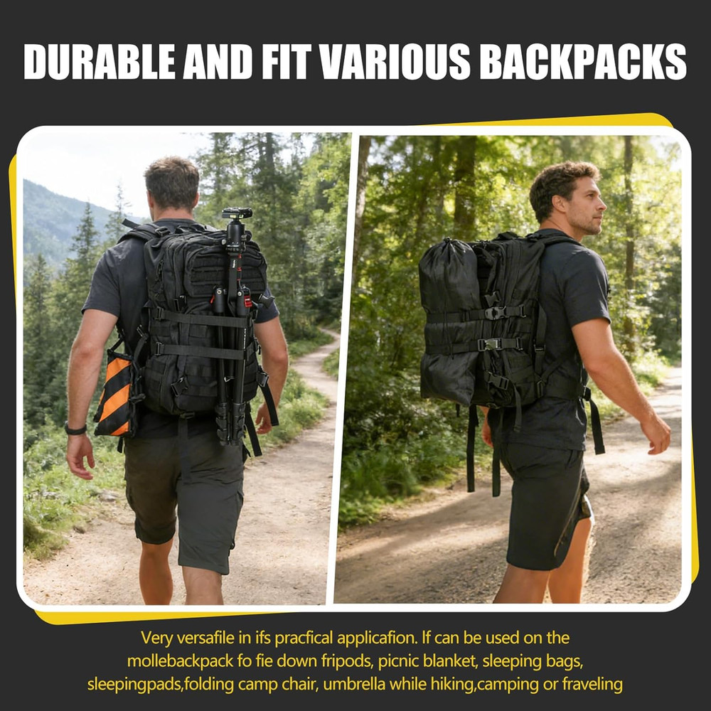 Tactical Molle System Backpack Straps - Adjustable 20.8" Pack Attachment Strap A