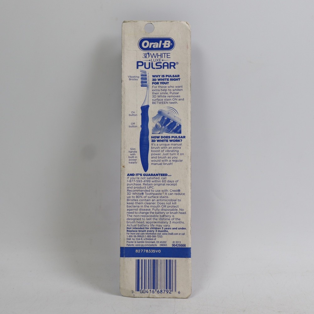 Oral-B Pulsar White Advanced Vivid Toothbrushes Soft 2 Value Pack