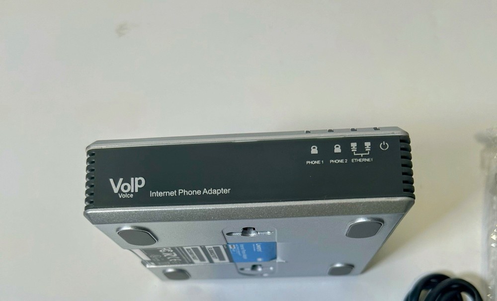 VOIP Gateway 2 Ports SIP V2 Protocol Internet Phone Adapter with Network Cabl...