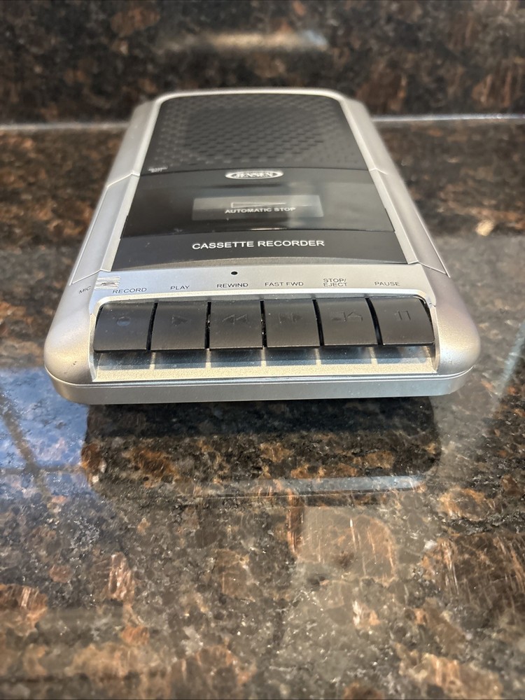 Jensen MCR-100 Cassette Player & Recorder (Only) - Silver/Black Tested And Works
