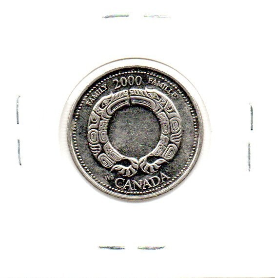 2000 design 3 Canadian 25 Cent Quarter circulated
