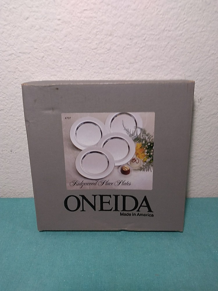 Vintage Oneida Ridgewood Place Plates 6" Silverplate c.1987