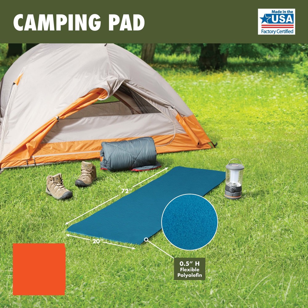 (2 pack) Closed Cell Foam Blue Camp Sleeping Pad