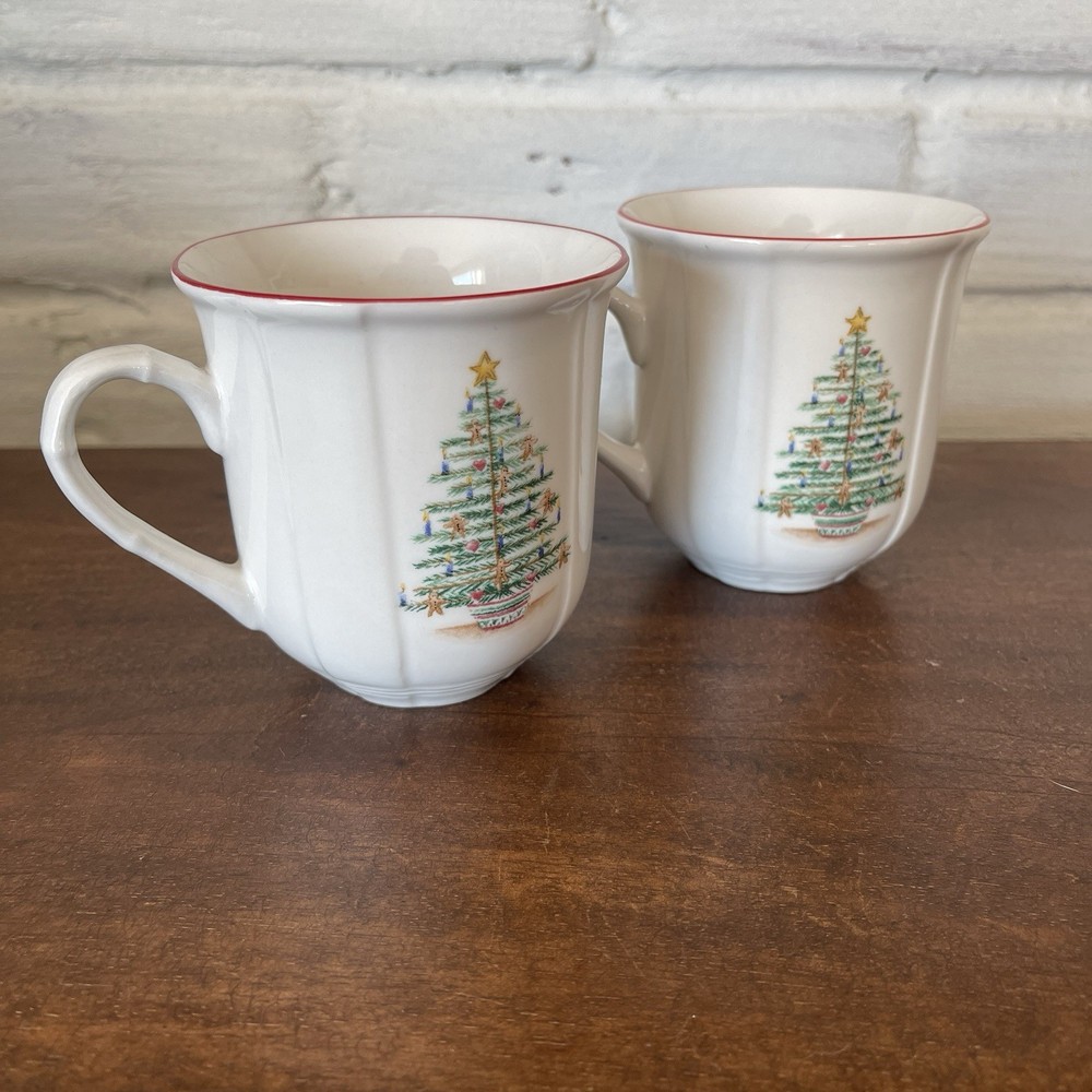 Farberware Gingerbread Christmas Tree Mug Set of 2