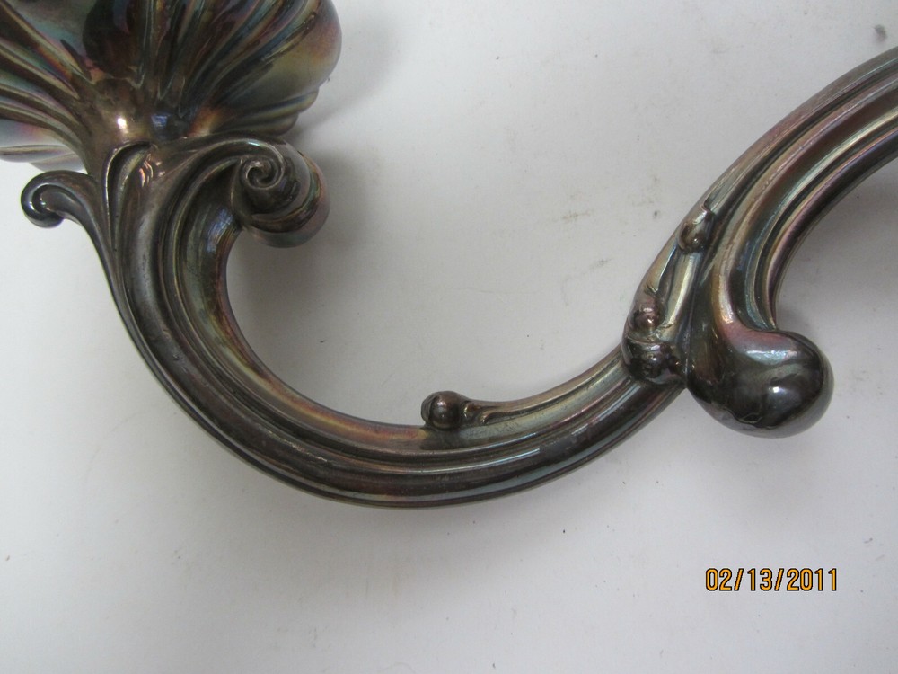 VINTAGE SILVER PLATED CANDELABRA ARM INSERT