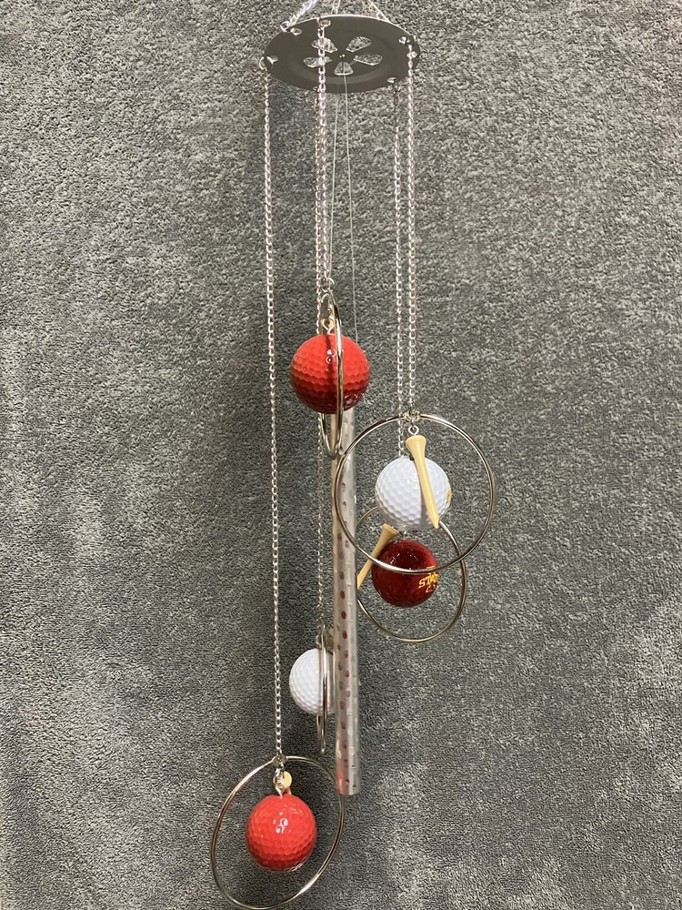 Iowa State Cyclone Golf Ball Wind Chime