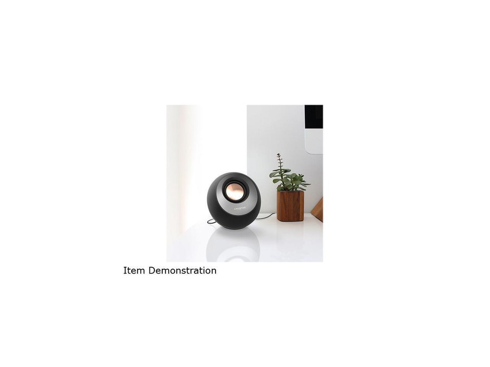 Creative Pebble V3 2.0 Bluetooth Speaker System - 8 W RMS - Black - Desktop - 10