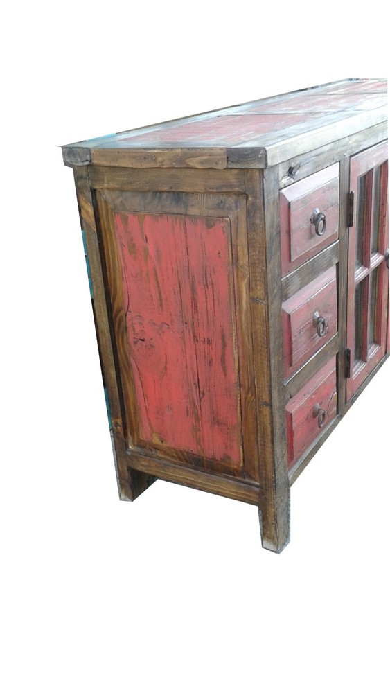 Burbank Custom Rustic Bathroom Vanity Blue Wash 48"