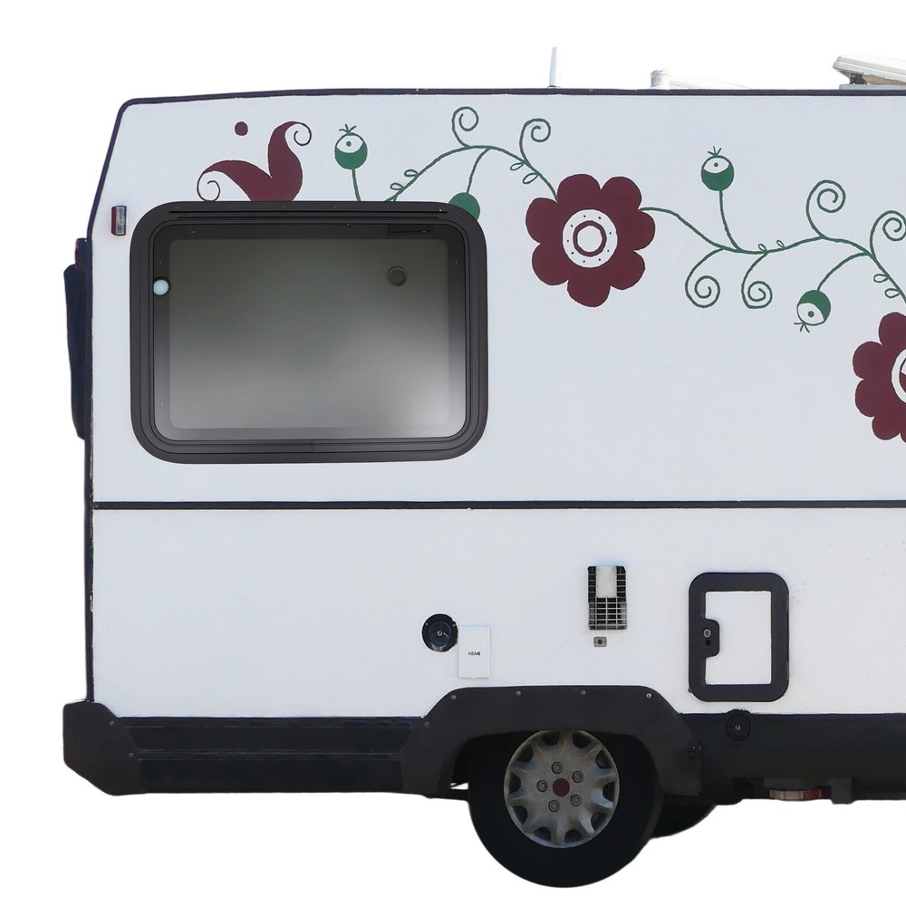 RV Push Out Window Trailer Exit Window Caravan Venting Window Rectangular 90°
