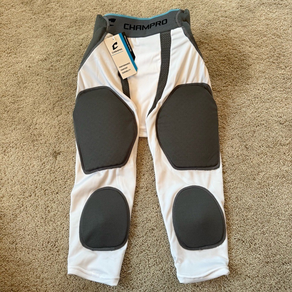 NWT Champro TRI-FLEX 7-PAD INTEGRATED GIRDLE FPGU7 YL