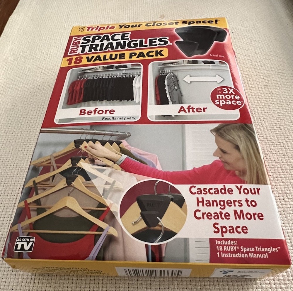 Ruby Space Triangles 18 Value Pack - Up To Triple Your Closet Space