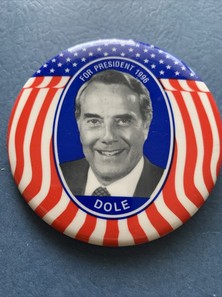 1996 Bob Dole 3 Inch Presidential Campaign Pinback Button