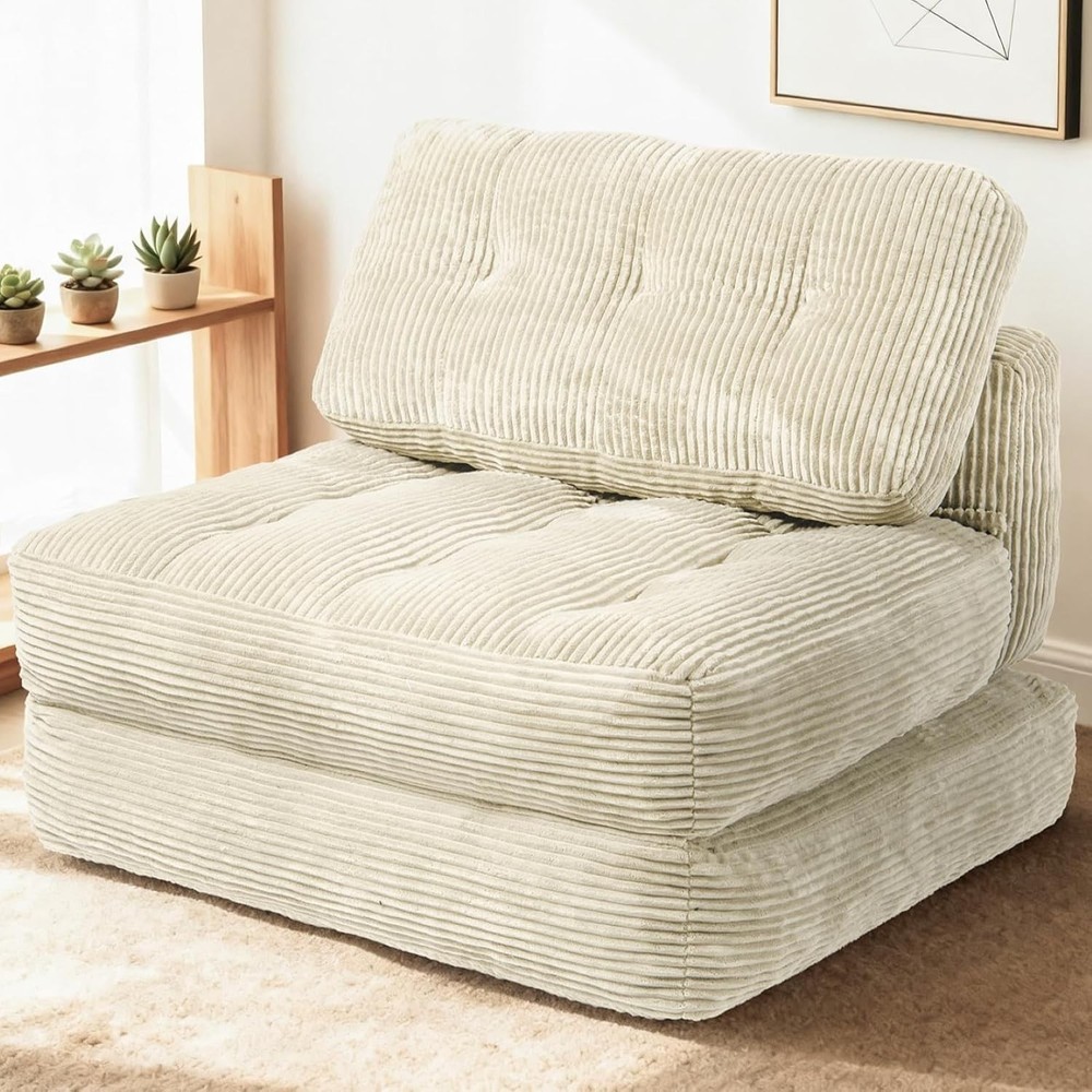 Folding Sofa Bed Convertible Sleeper Sofa Bed W/ Pilow & Back Support 3 in 1