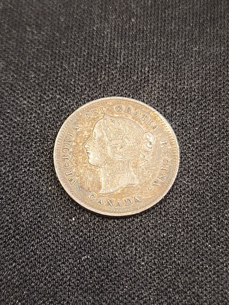 1894 Canada 5 Cents Silver Coin