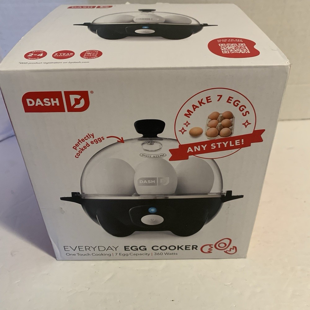 Dash - 7-Egg Everyday Rapid Electric Egg Cooker - Black - NEW