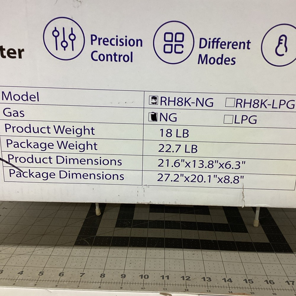 Ranein Propane Gas Tankless Water Heater Indoor Max 3.6 GPM 80,000 BTU Instant