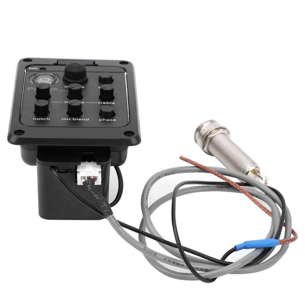 Pickup with Microphone Mixing Dual Mode Preamp Equalizer Piezoelectric WT