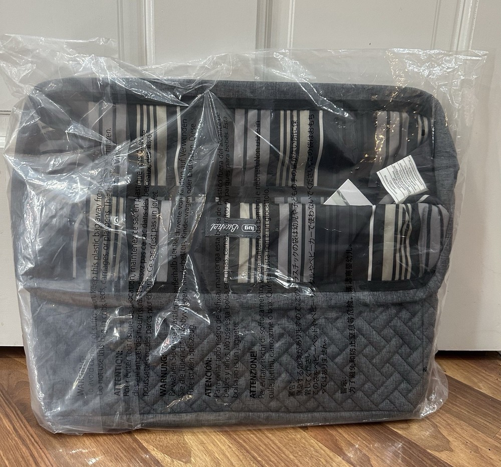 NWT Lug Bushel Home Organizer Double Handle Basket/Bin Heather Grey