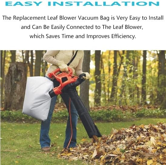 Aillsa 530095564 Vacuum Bag Leaf Blower Zippered Bottom Dump White