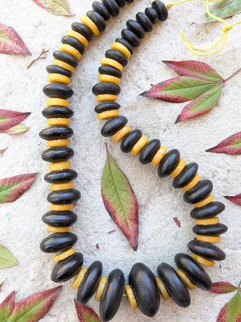 African Bone and Glass Beads