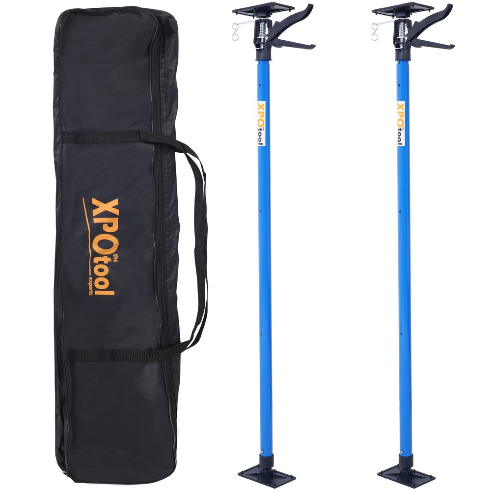 2 Pack Adjustable Support Pole 3rd Hand Support System Drywalls Jacks Cargo Blue