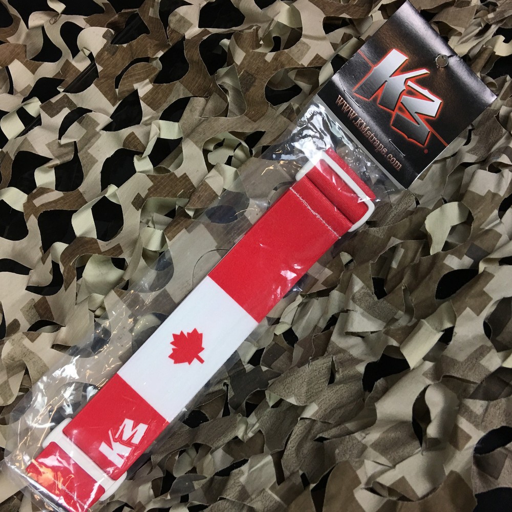 NEW KM Paintball Universal Mask Goggle Strap - Canada Flag