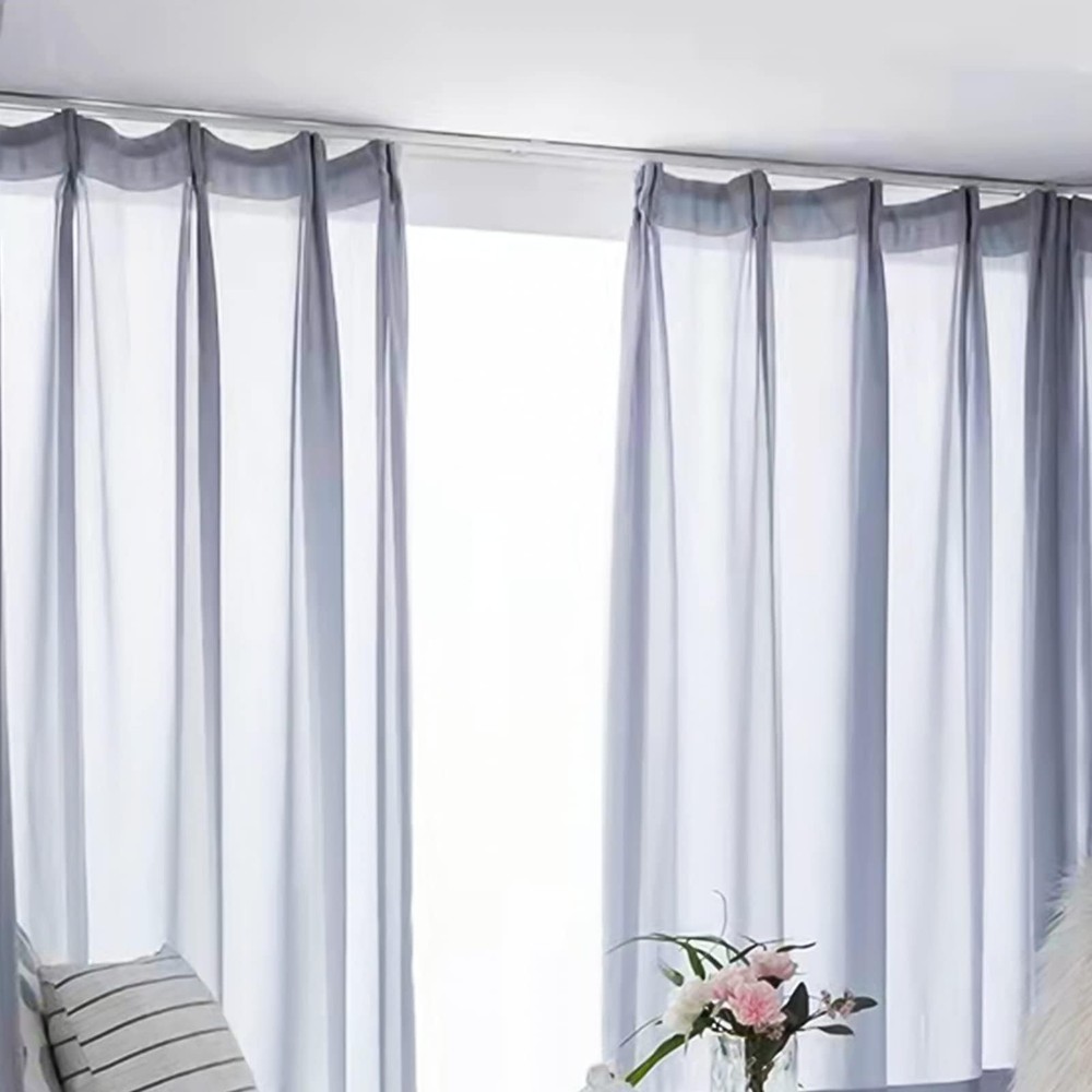 6ft Ceiling Track for Curtains, Never Rust & Enough Rollers and Hooks & Slide