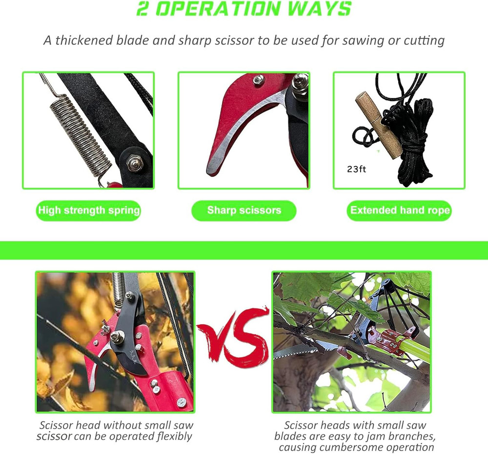 Pole Saw for Tree Trimming - 30 FT Extendable Tree Pruner, Long Handle Tree Trim