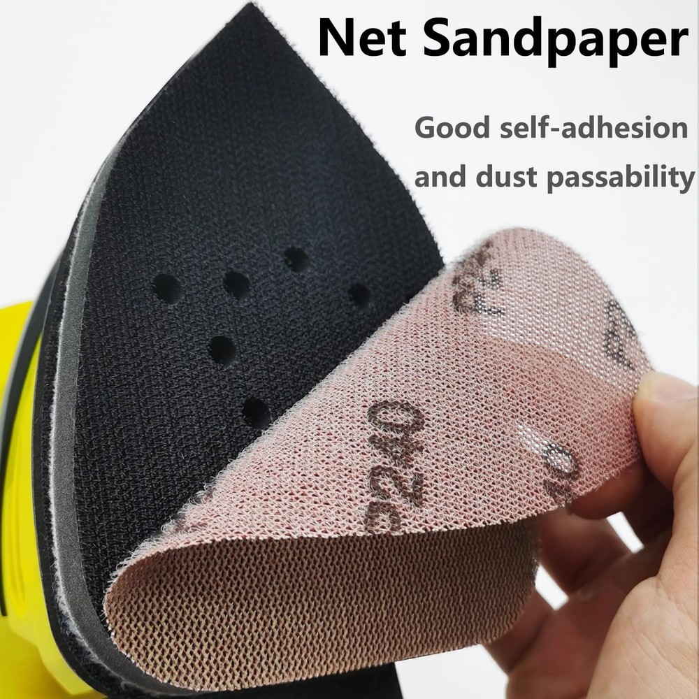 Mesh Sanding Sets, 1Pc Sanding Interface Pad and 50Pcs Sanding 80 | 120 | 180...