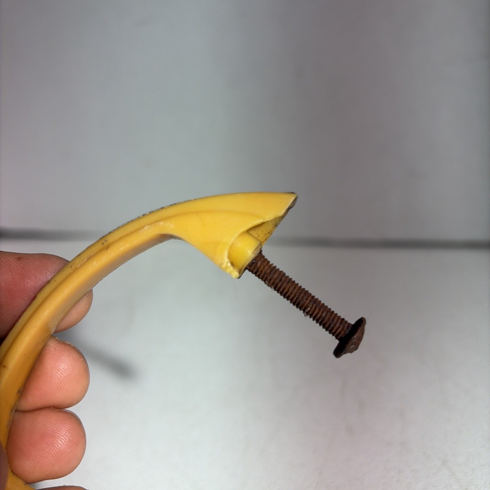 Vintage Art Deco Single Yellow Bakelite Drawer Pull Handle