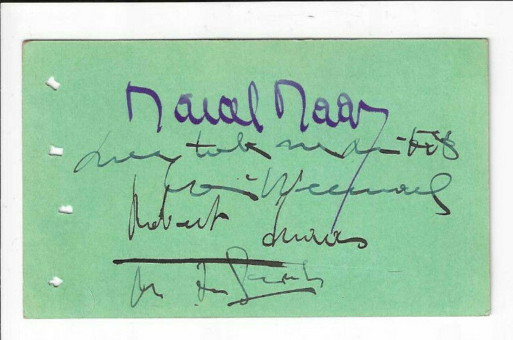 Marcel Maas & Ensemble Signed Ticket 1940 / Autographed Classical Pianist