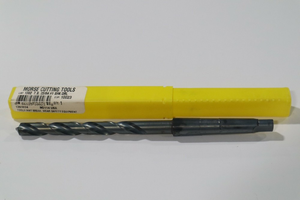 MORSE, 23/64" HSS STANDARD TAPER SHANK DRILL     B303