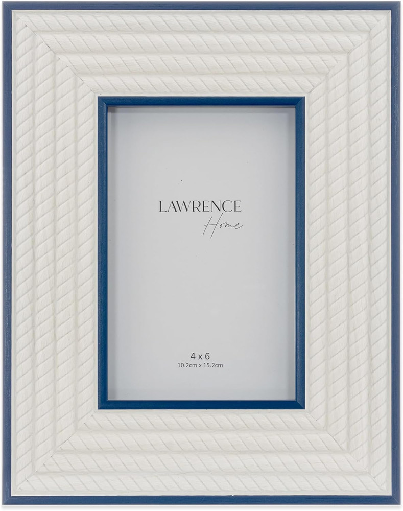 4X6 Breem Frame -Navy with White Rope