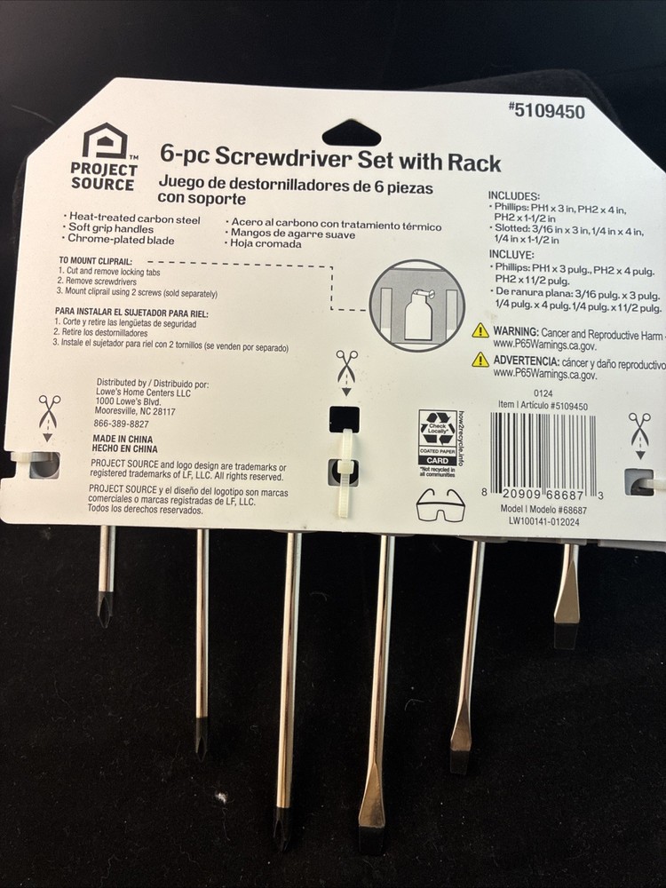 Project Source 6 -Piece 4-in Magnetic Screwdriver Set