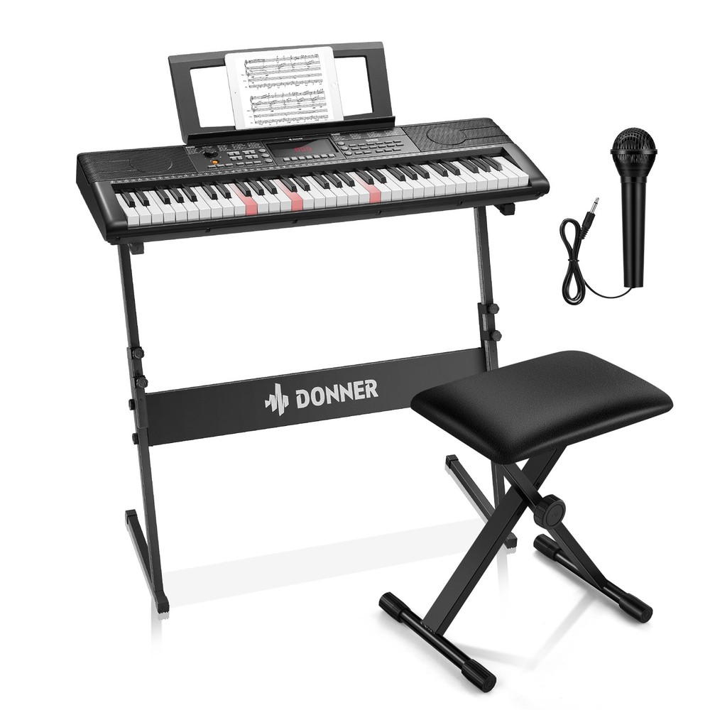 Donner DEK-300 Electronic Keyboard illuminated Lighted Key