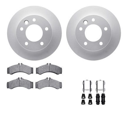 Disc Brake Kit-Geospec Rotors with 5000 Advanced Brake Pads includes Hardware