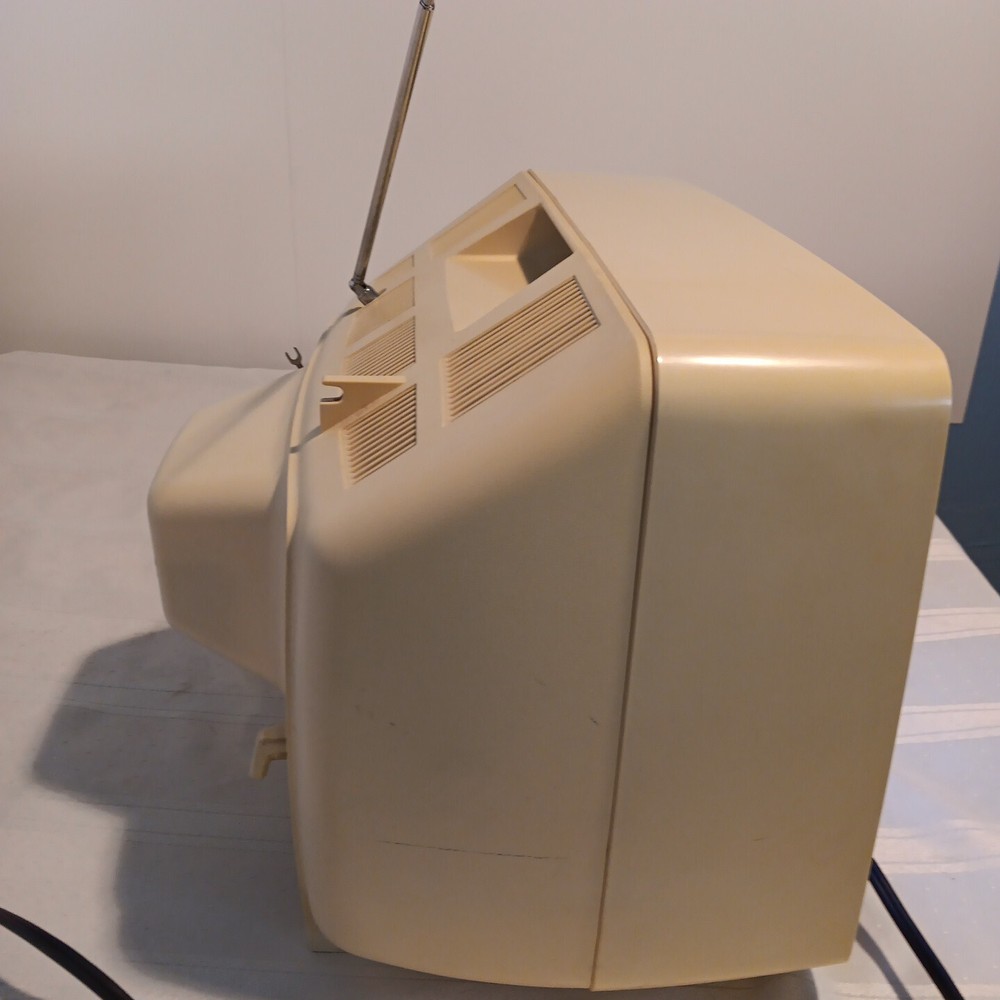 Sears Roebuck. 12 Inch. Solid State Television. White Case. Rare! Tested.