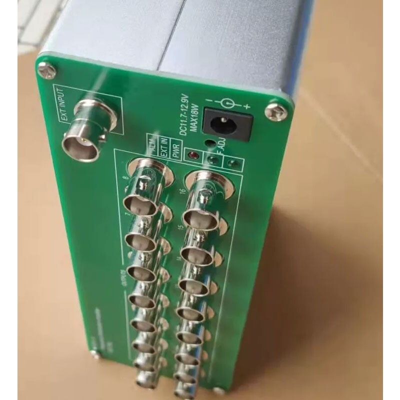 100M Sine Wave BNC Port13dBm Frequency Distributor 16CH Output Frequency Divider