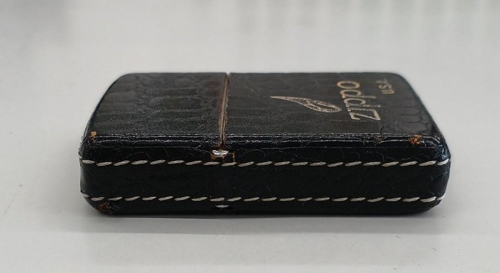 Zippo Black Leather Wrap Lighter New