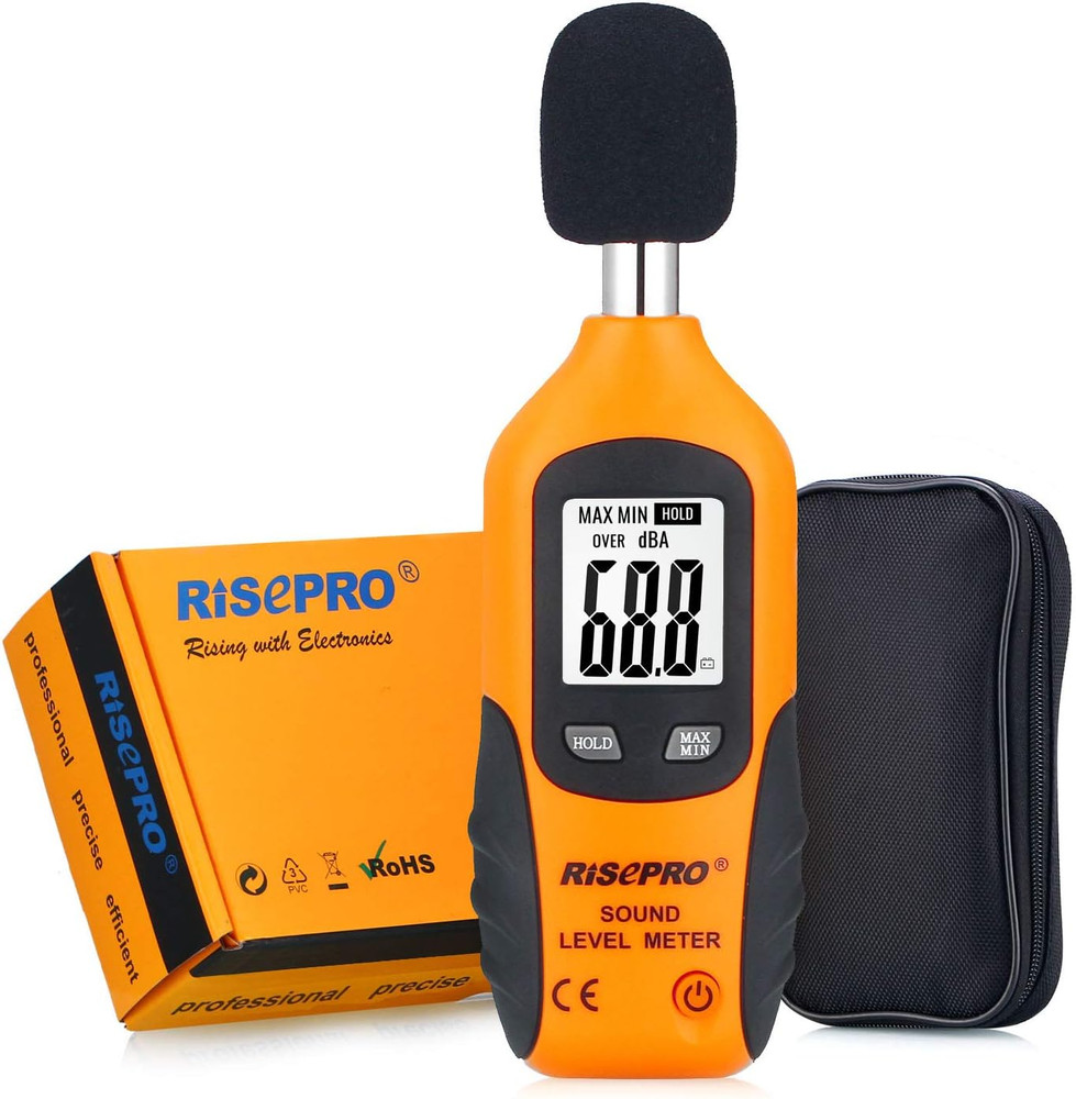 Decibel Meter, ® Digital Sound Level Meter 30 – 130 Db Audio Noise Measure Devic