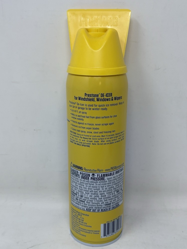 Prestone De-Icer Ice Fighter Spray Windshield Windows Wipers 6 Cans for Winter