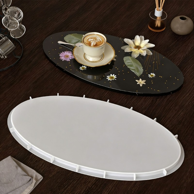 Flexible Oval Mould For Handmade Projects And Coaster