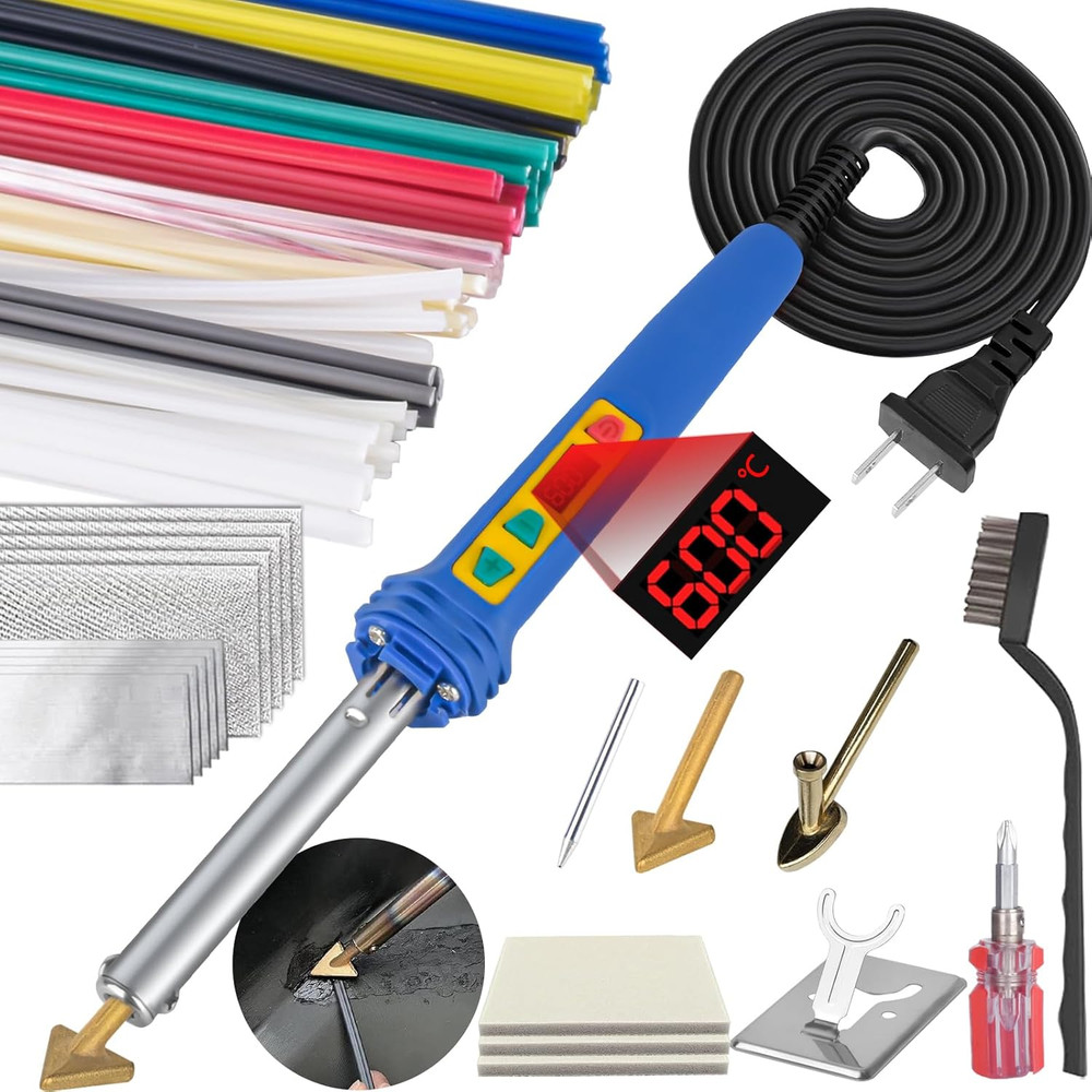 Upgraded 150W LED Digital Adjustable Temperature Plastic Welder, 106PCS Welding