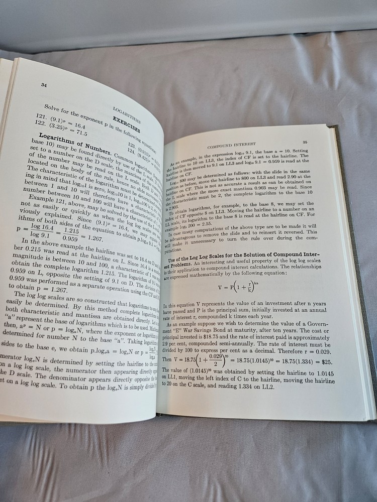 VERSALOG Slide Rule Instructions, The Frederick Post Co.