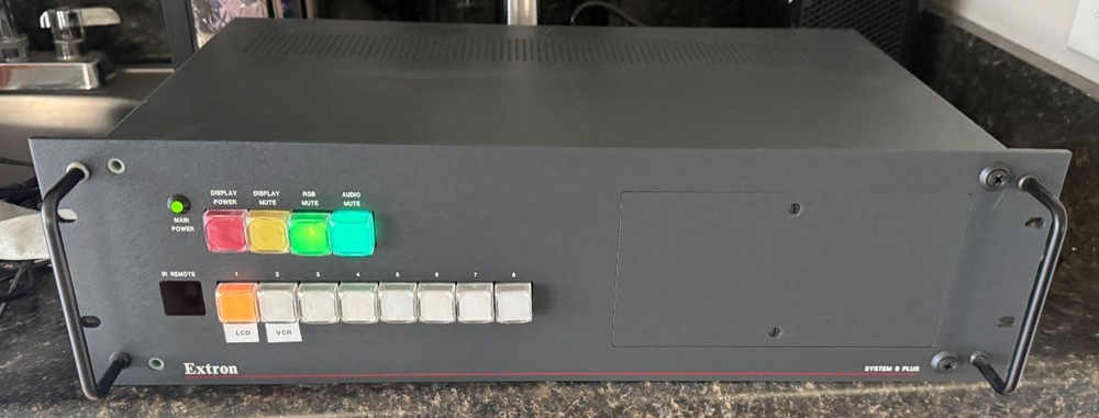 Extron System 8 Plus Switcher - Sticky Buttons, Missing Screws AS IS NO Returns