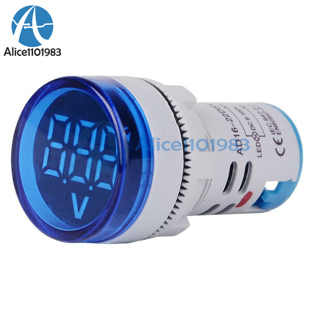 22MM Mini LED Voltmeter Digital Display Voltage Meter Volt Tester DC 6-100V