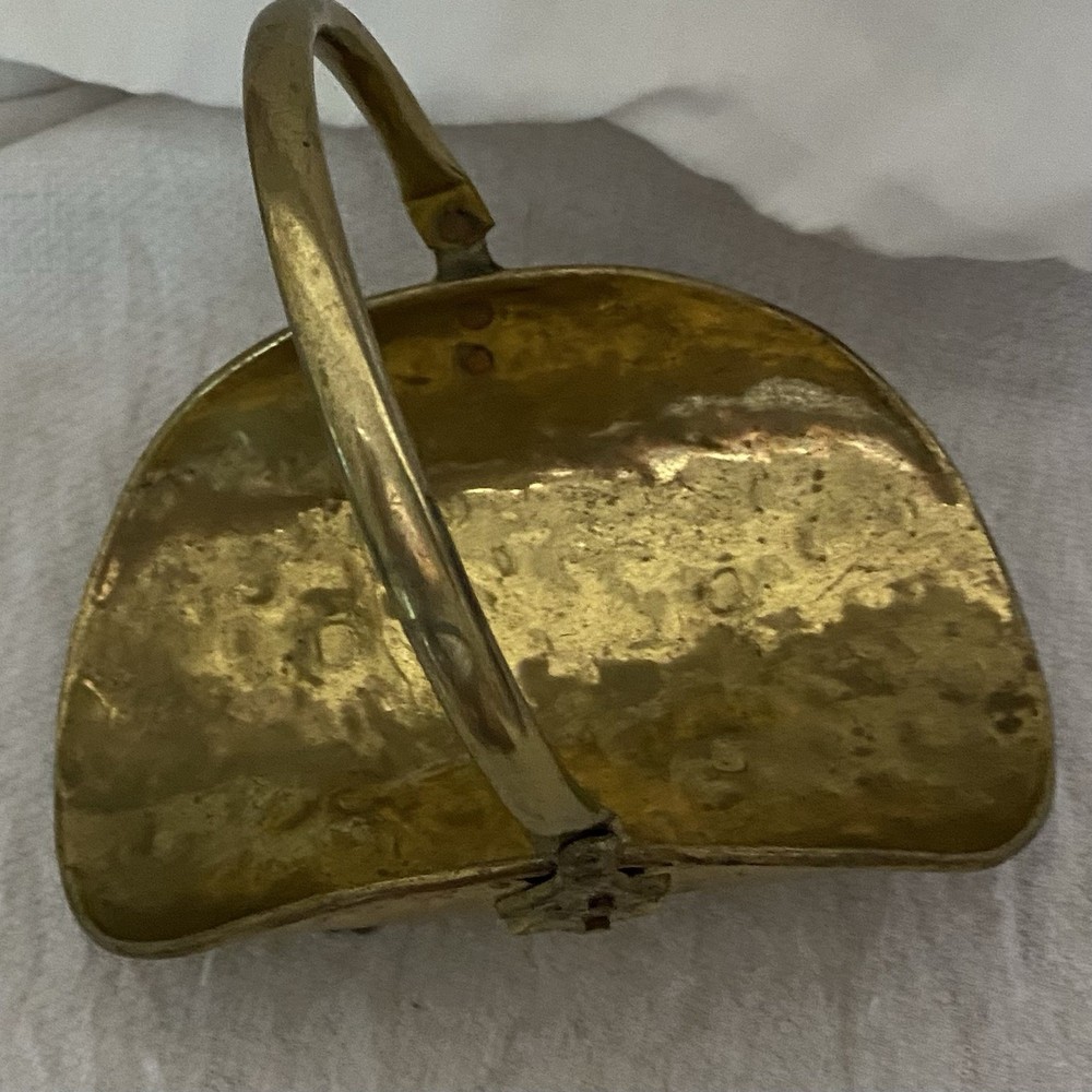 BRASS Trinket DISH Claw FEET Swivel HANDLE Card HOLDER
