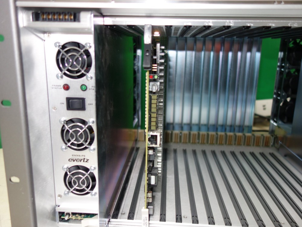Evertz EMX6-FR Frame w/ EMR-ADMX-16x16A Switcher
